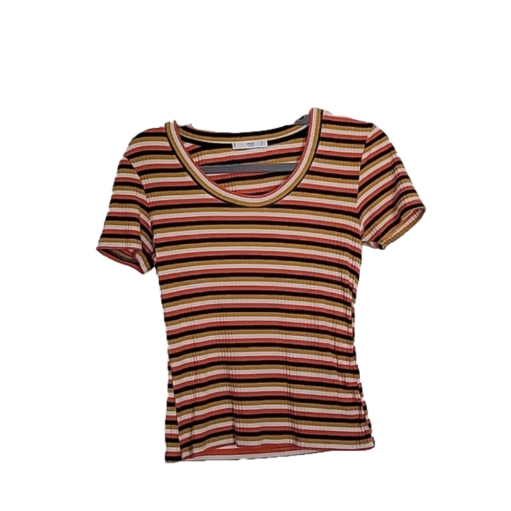 MNG Scoop neck Shirt Retro 70s Inspired Colors